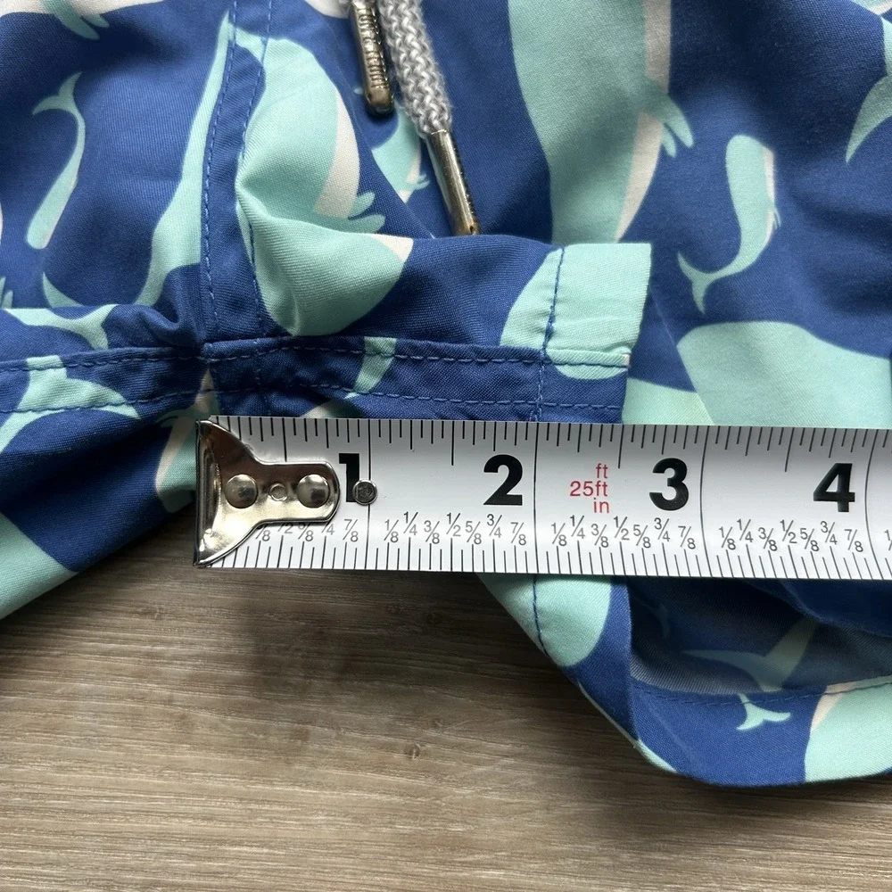 Boys Tom & Teddy Lined Swim‎ Trunks Size 3/4 Blue with Blue Sharks Colorful